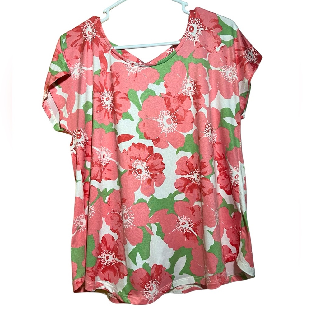 Bobeau  Floral Multicolor Women’s Top‎ Sz L
